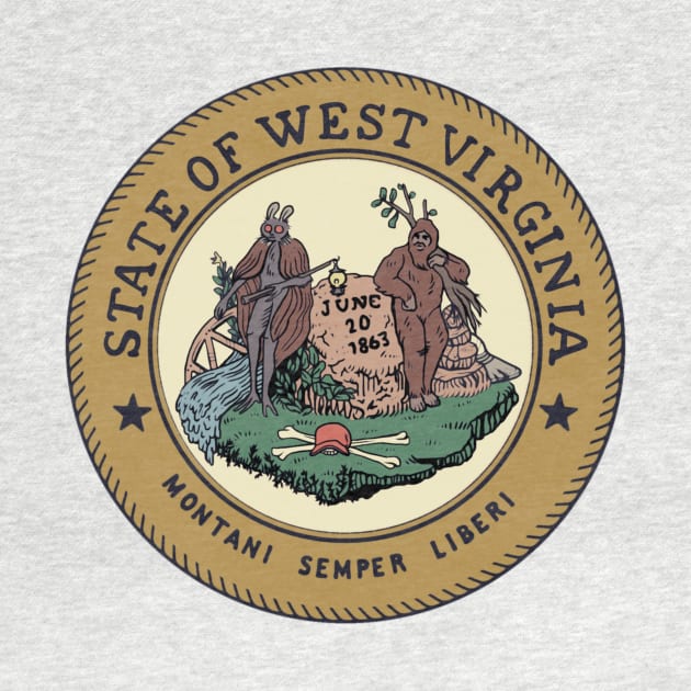 Cryptid State Seal of West Virginia by Ballyraven